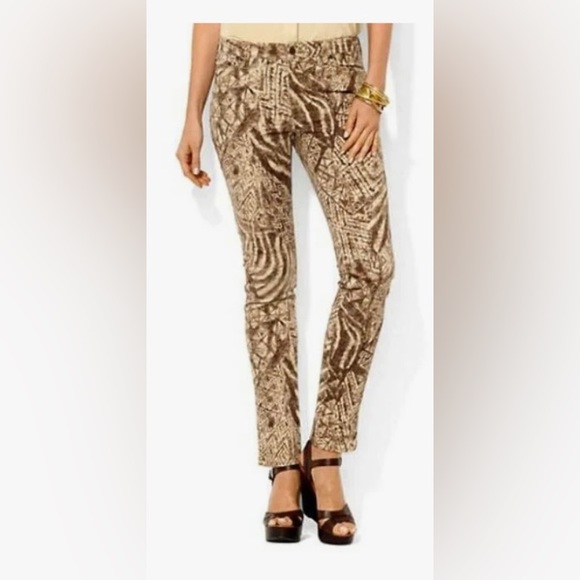 LRL Lauren Jeans Co Modern Skinny Ankle Print Jeans, Size 14 - Picture 1 of 5